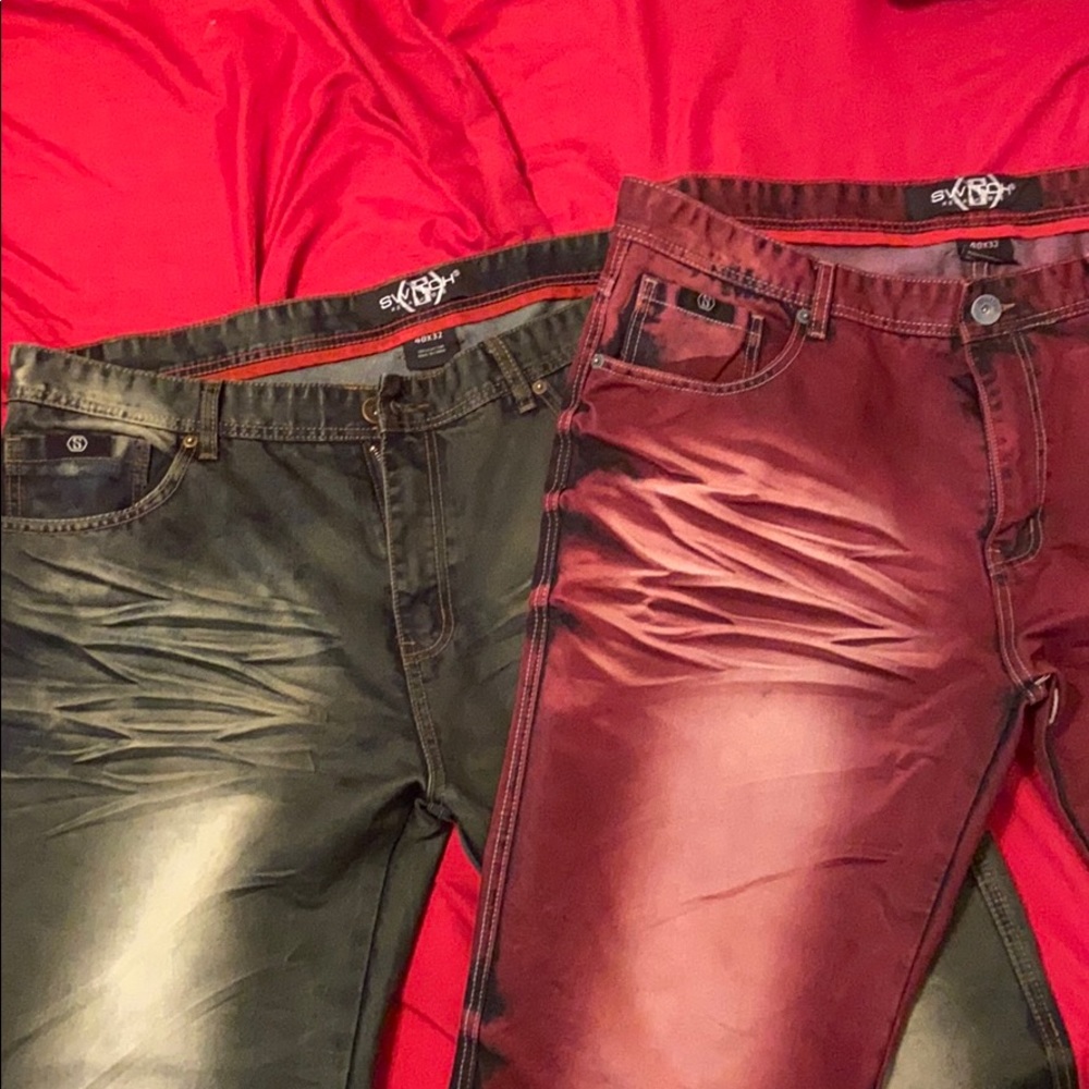 Two pairs of switch jeans